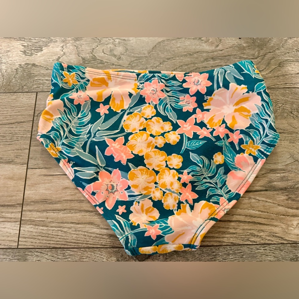 Tropical bright colored girls swimsuit bottoms - Picture 2 of 2